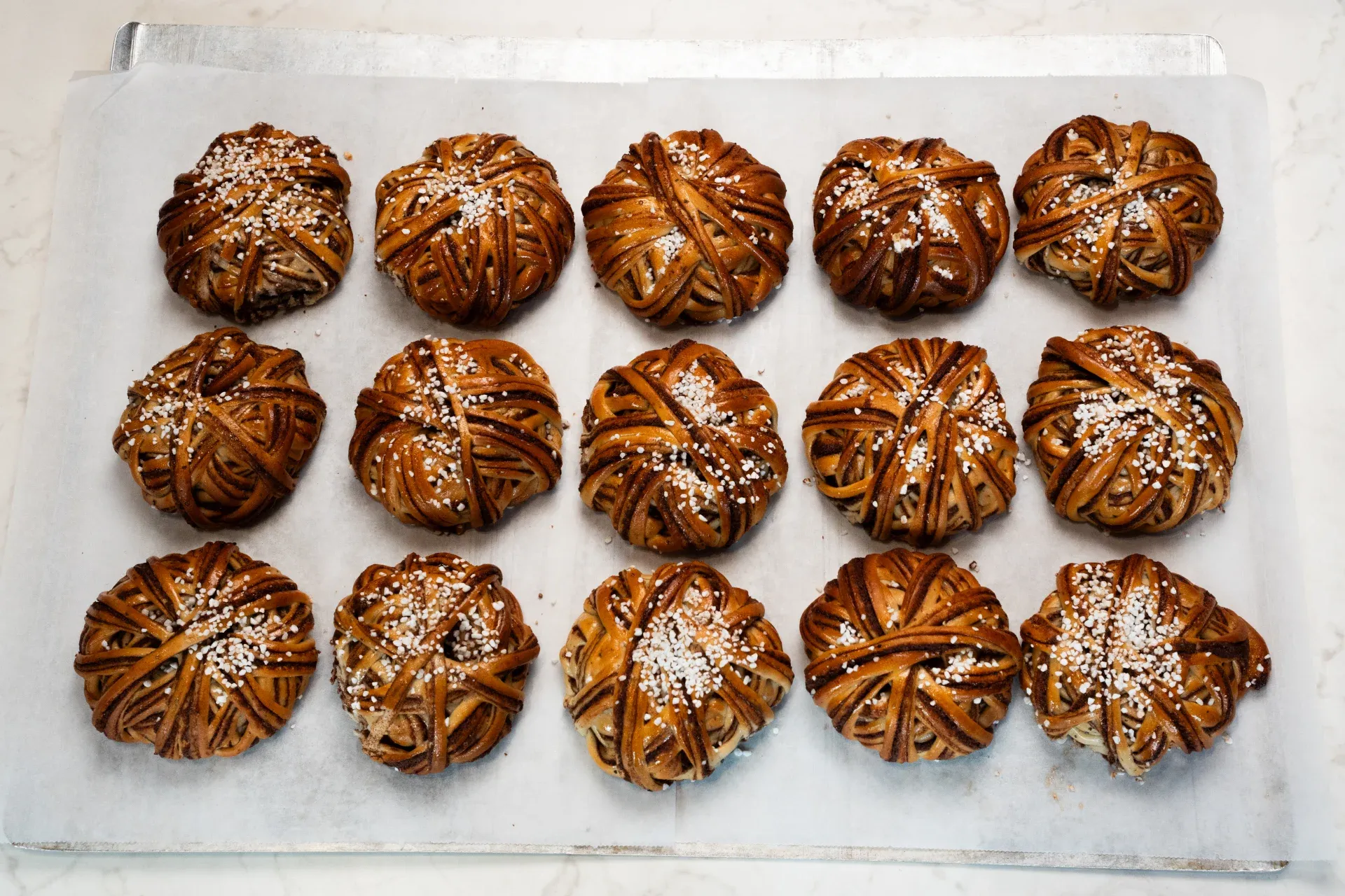 Freshly baked buns