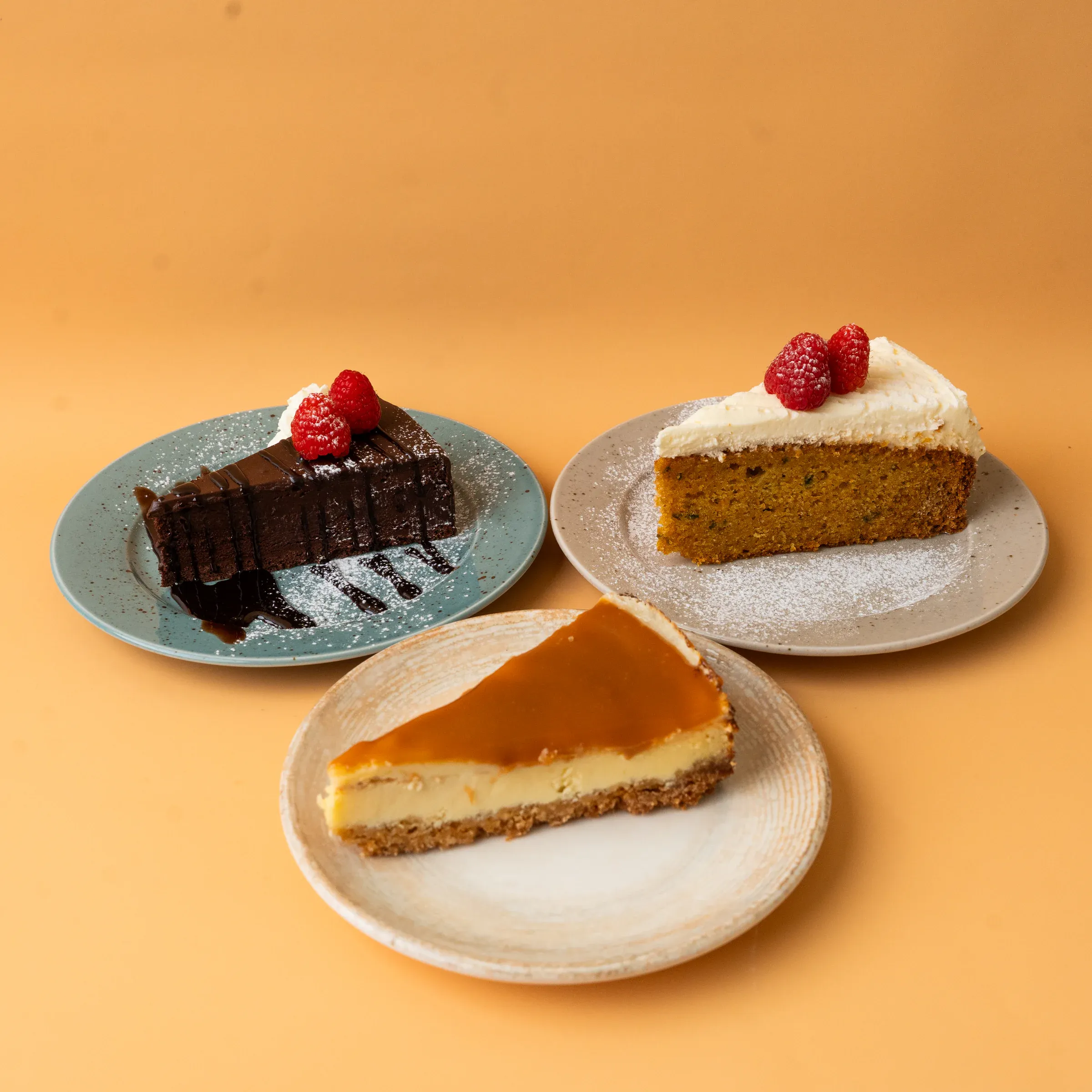 Slices of cake from Café Crema